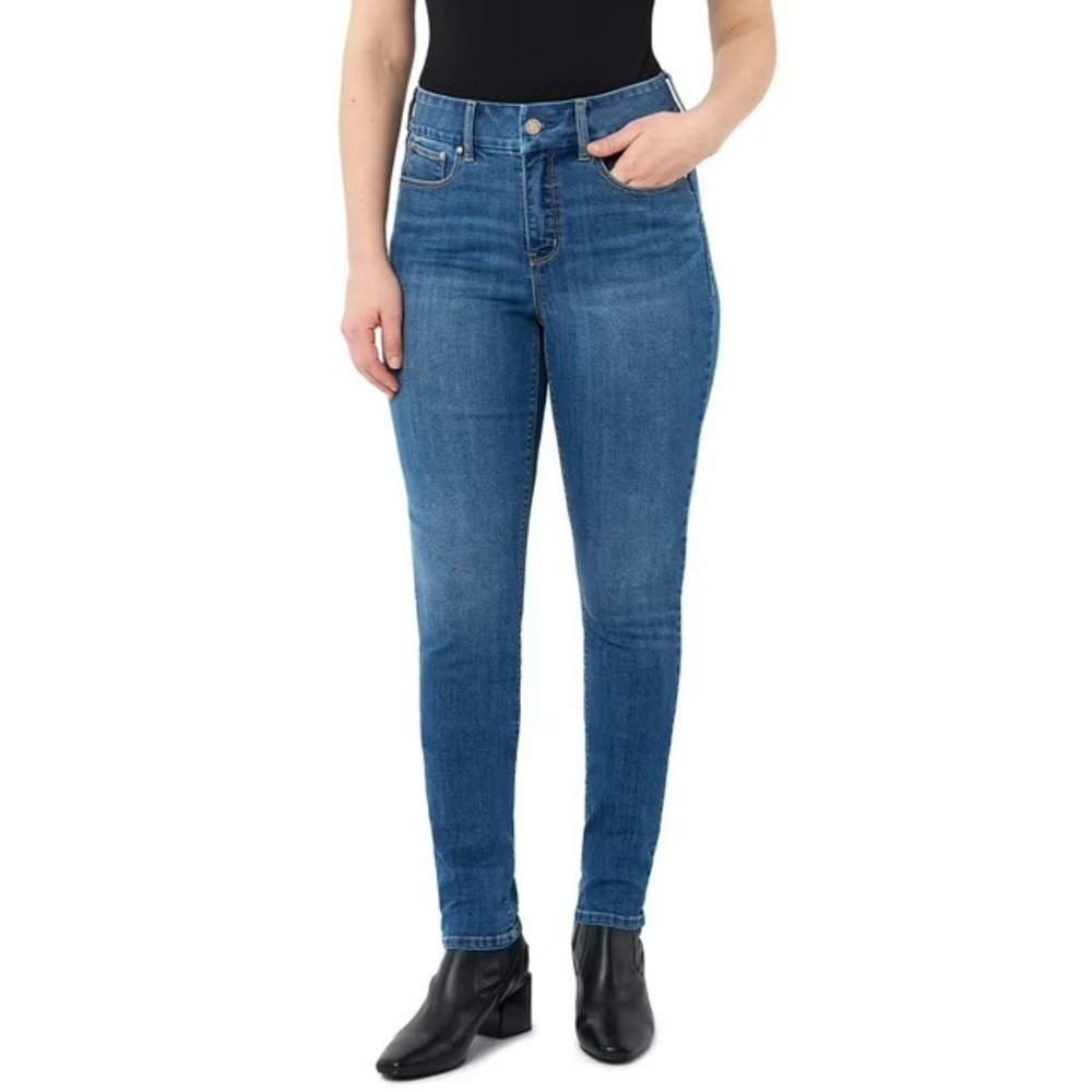 Seven7 Womens Tummyless Skinny Jeans 18W Medium Wash High Rise Stretch NWT